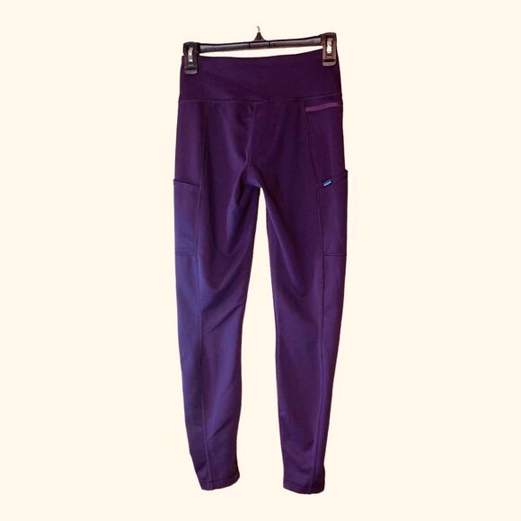 Patagonia Ankle Length Leggings with Media Pockets Purple Size Small - Picture 1 of 7